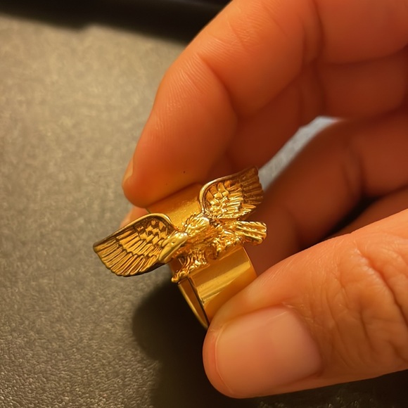 Ann Hand Gold Eagle Ring Size 10 - Picture 12 of 12